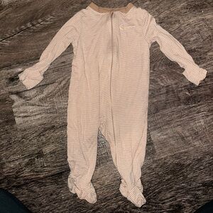 Nike Brown and White Striped Kids Footie